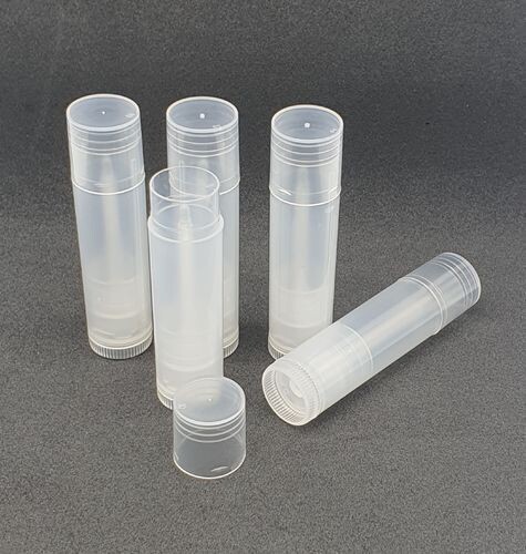 10gm LIP BALM Tubes Natural Clear Containers - Single Buy