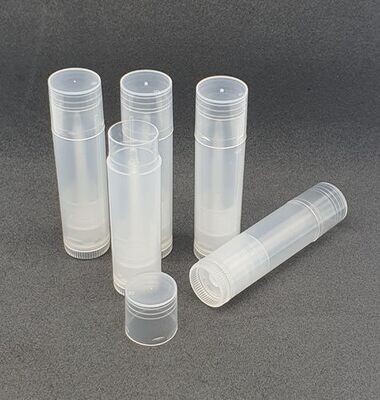 5gm LIP BALM Tubes Natural Clear Containers - PACK of 10 Pcs