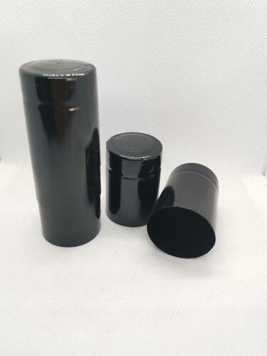 PVC Black Shrink Dome 35mm Diameter x 53mm Height (For 35mm Bottle Necks) - Pack of 100