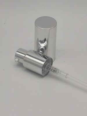 18mm Gloss Silver Serum Pump - Single Bottle