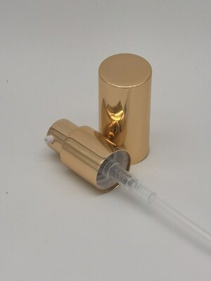 18mm Gloss Gold Serum Pump - Bulk 25 Pcs