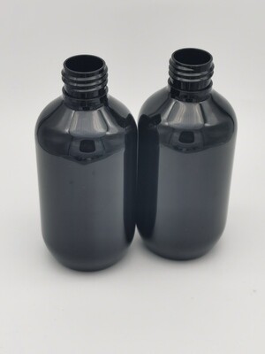 200mL BLACK Veral PET(Plastic♲) Bottle Only - 24mm/410 Neck - BULK 10 Pcs