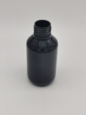 100mL BLACK Veral PET(Plastic) Bottle - 24mm/410 Neck - BULK 10 Pcs