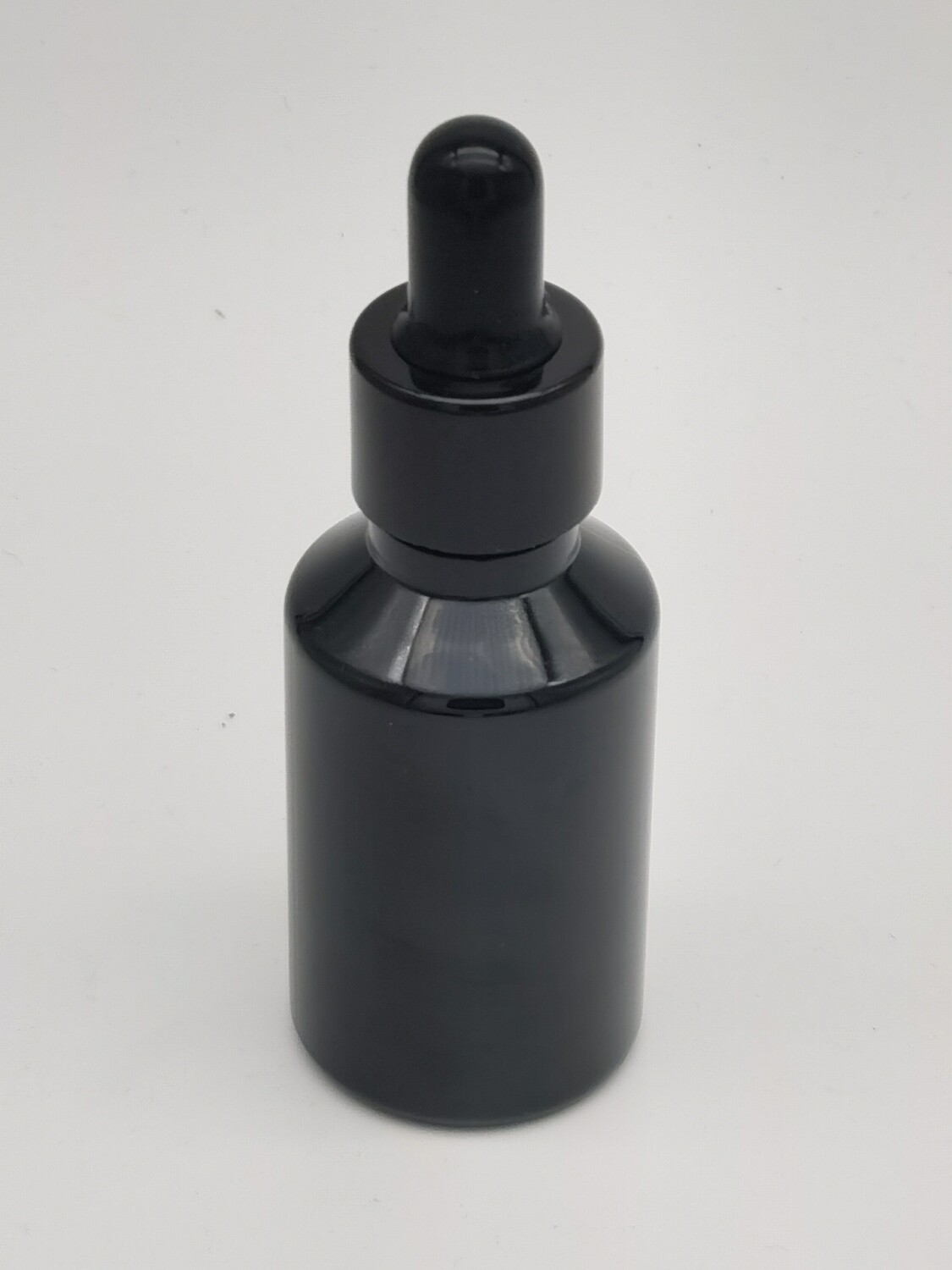 30ml PET(Plastic) 18/410 - 18mm Neck BLACK - With Black Teat & Cap Dropper - Single Buy