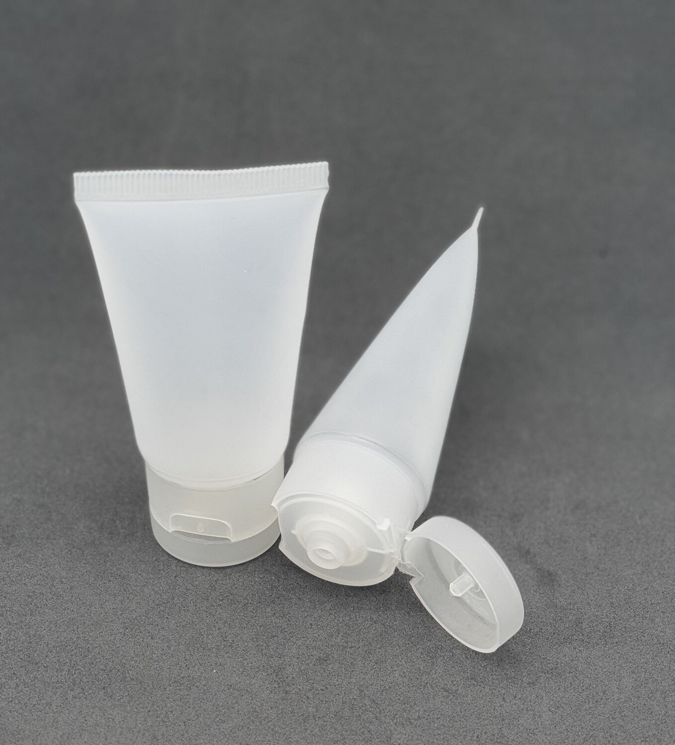 30ml SHORT Natural Frosted Pre-sealed Balm Tube with Frosted Flip Top Cap PACK of 10