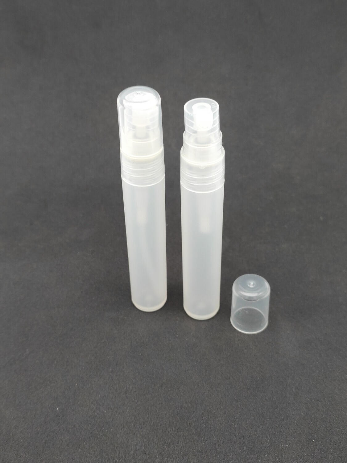 7ml Frosted Colour Plastic Atomiser with Overcap - REFILLABLE