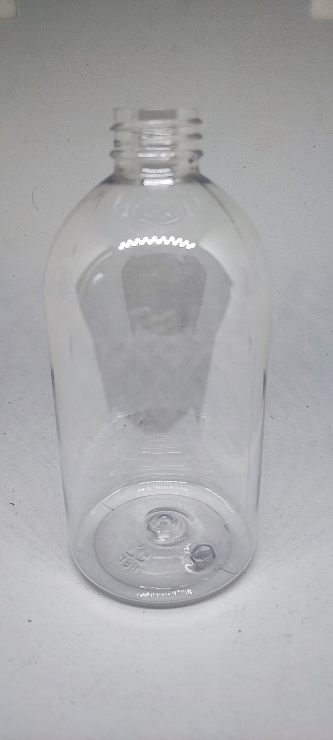 500mL SAUCE MUSTARD Clear SQUAT PET (Plastic) 28mm Neck Bottle with Easy flow Yellow Twist Cap -Single Buy