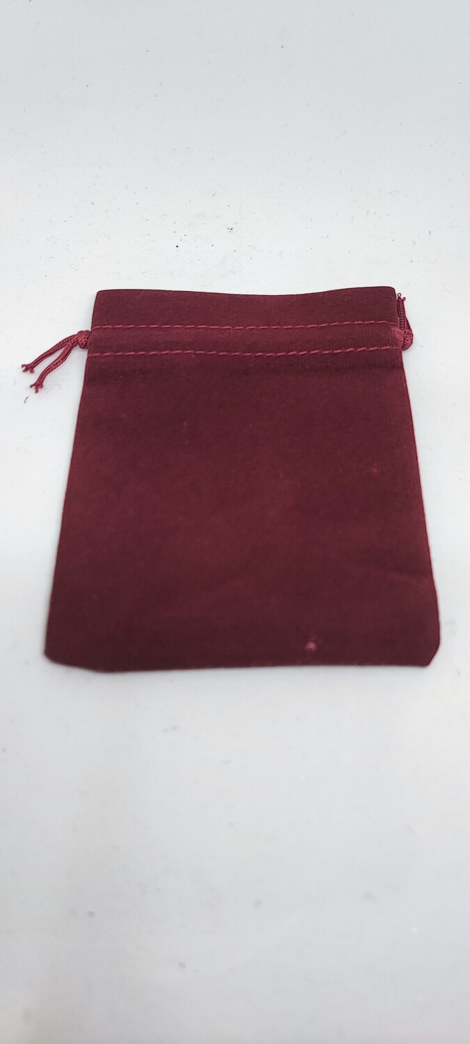 POUCH - Brown with draw up rope  110mm x 90mm