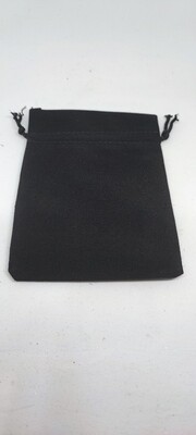 POUCH - Black with draw up rope  110mm x 90mm