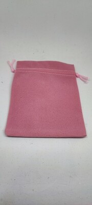 POUCH - Mauve with draw up rope  110mm x 90mm