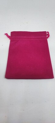 POUCH - Hot Pink with draw up rope  110mm x 90mm