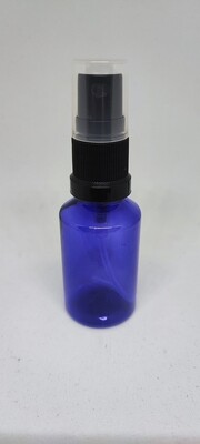 30mL Round VIOLET BLUE PET (Plastic) with Black Spritzer with clear overcap - SINGLE BUY