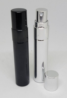 5mL Mini SILVER Elegant Glass Atomiser with Silver Over Cap