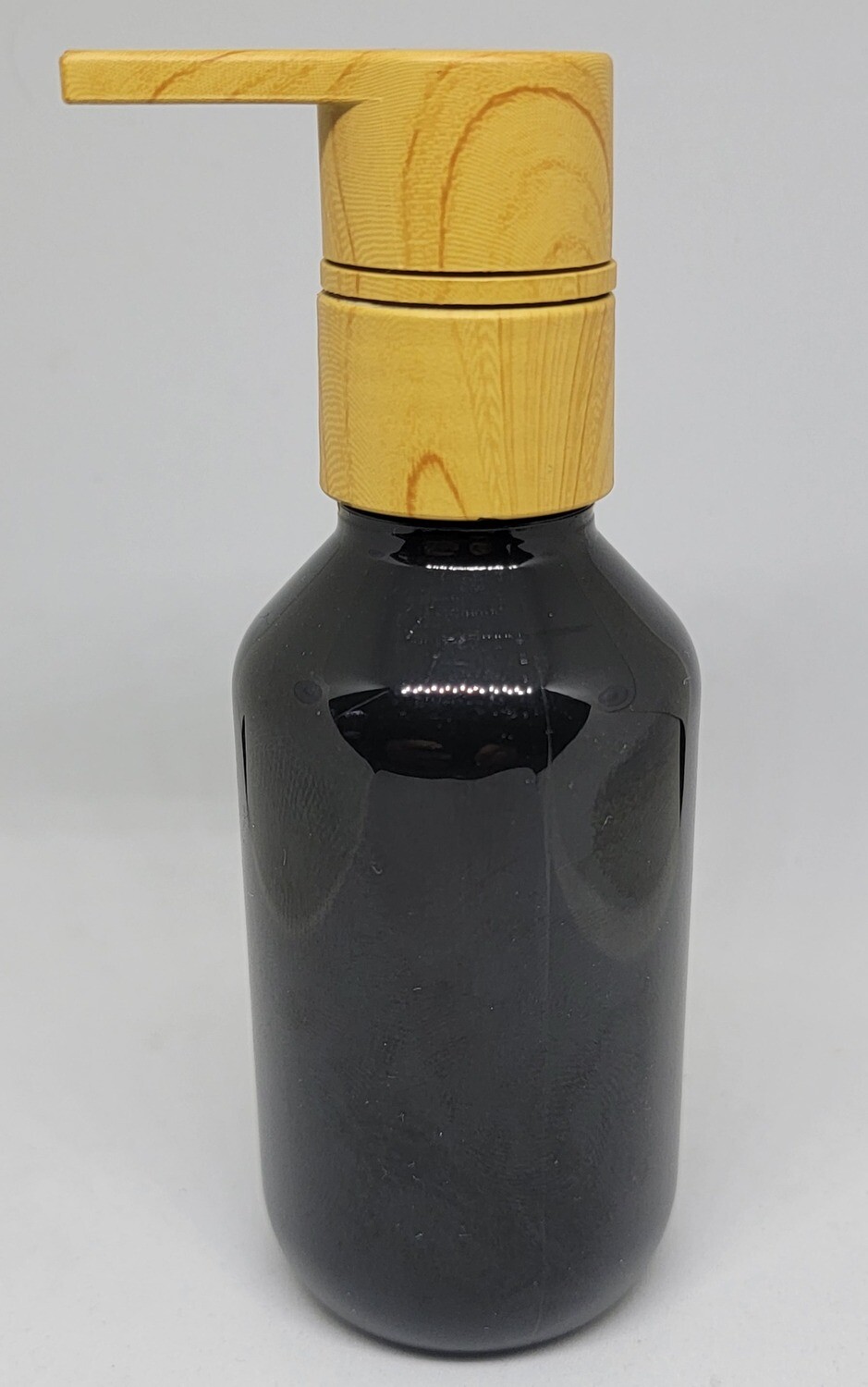 100mL Imitation Timber Lotion Pump with Black Veral PET(Plastic) Bottle