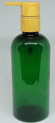 250mL Imitation Timber Lotion Pump with GREEN  PET(Plastic) Bottle -SINGLE BUY