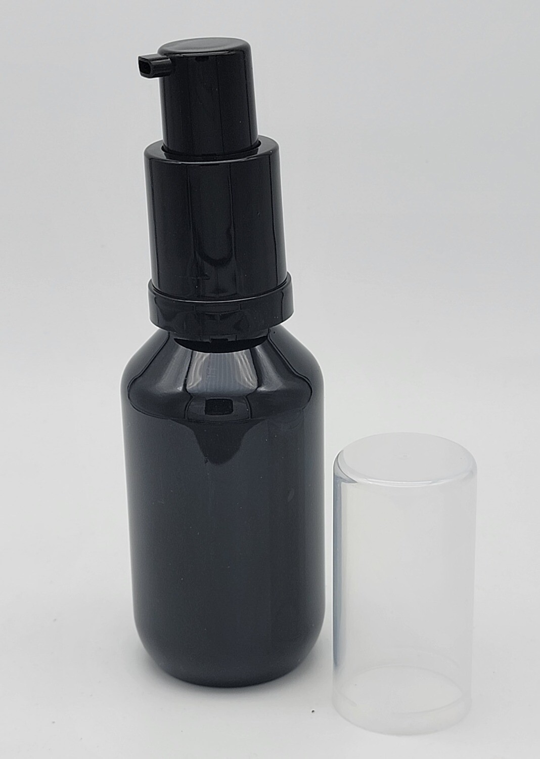 100ml Black Veral (PET) Plastic with 24410 Neck Black FOAMER & CLEAR OVERCAP- SINGLE BUY
