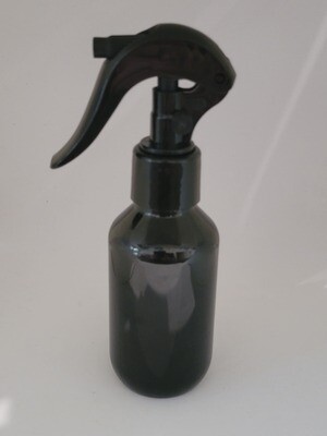 100mL BLACK Veral PET(Plastic ♲) Bottle with TRIGGER SPRAY - 24mm/410 Neck - BULK 10 Pcs