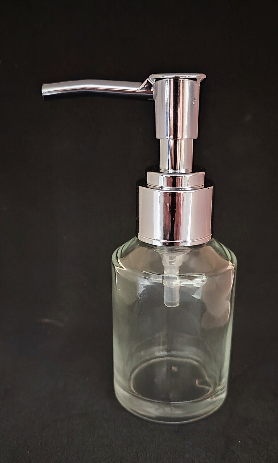 60mL Clear Dlass with 24mm Silver Lotion Pump