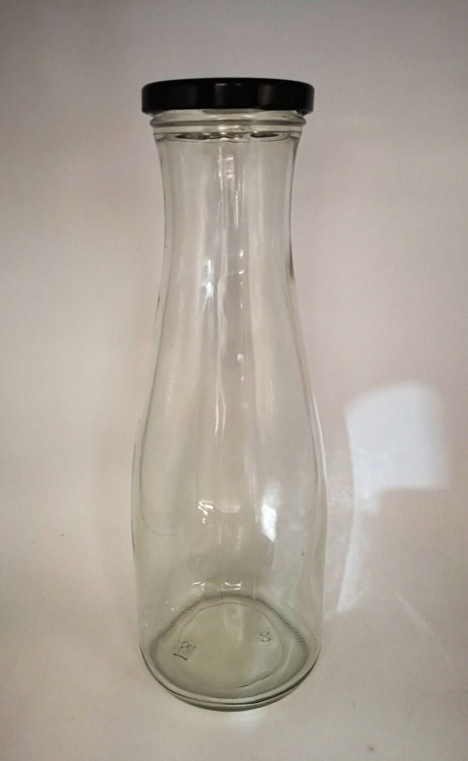 1000 mL JUICE MILK CLEAR Glass Bottle with 63mm Cap (15 Pcs)