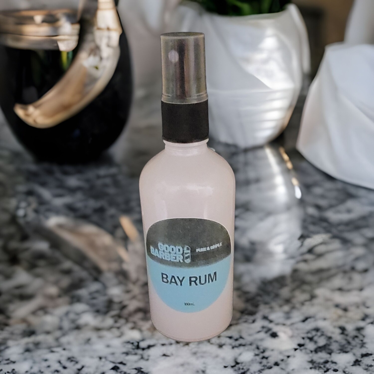 AFTER SHAVE - GOOD BARBERS BAY RUM  100mL PEARL WHITE Spray Bottle