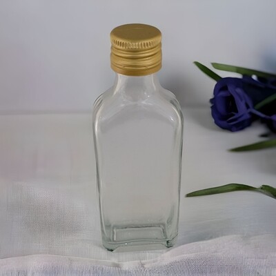 60 ml Clear Hip Flask with 22mm Cap (180 Pcs)
