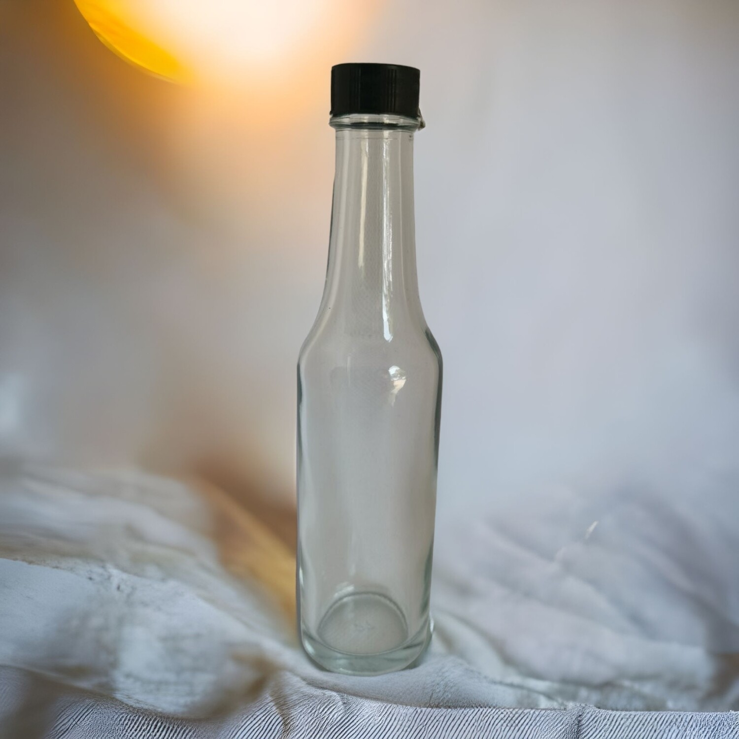 80mL Round Glass Bottle with FREE  Black Cap (102 Pcs)