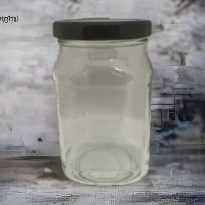 350mL Glass Jar with CHOICE OF 63mm Twist On Metal cap - SINGLE BUY