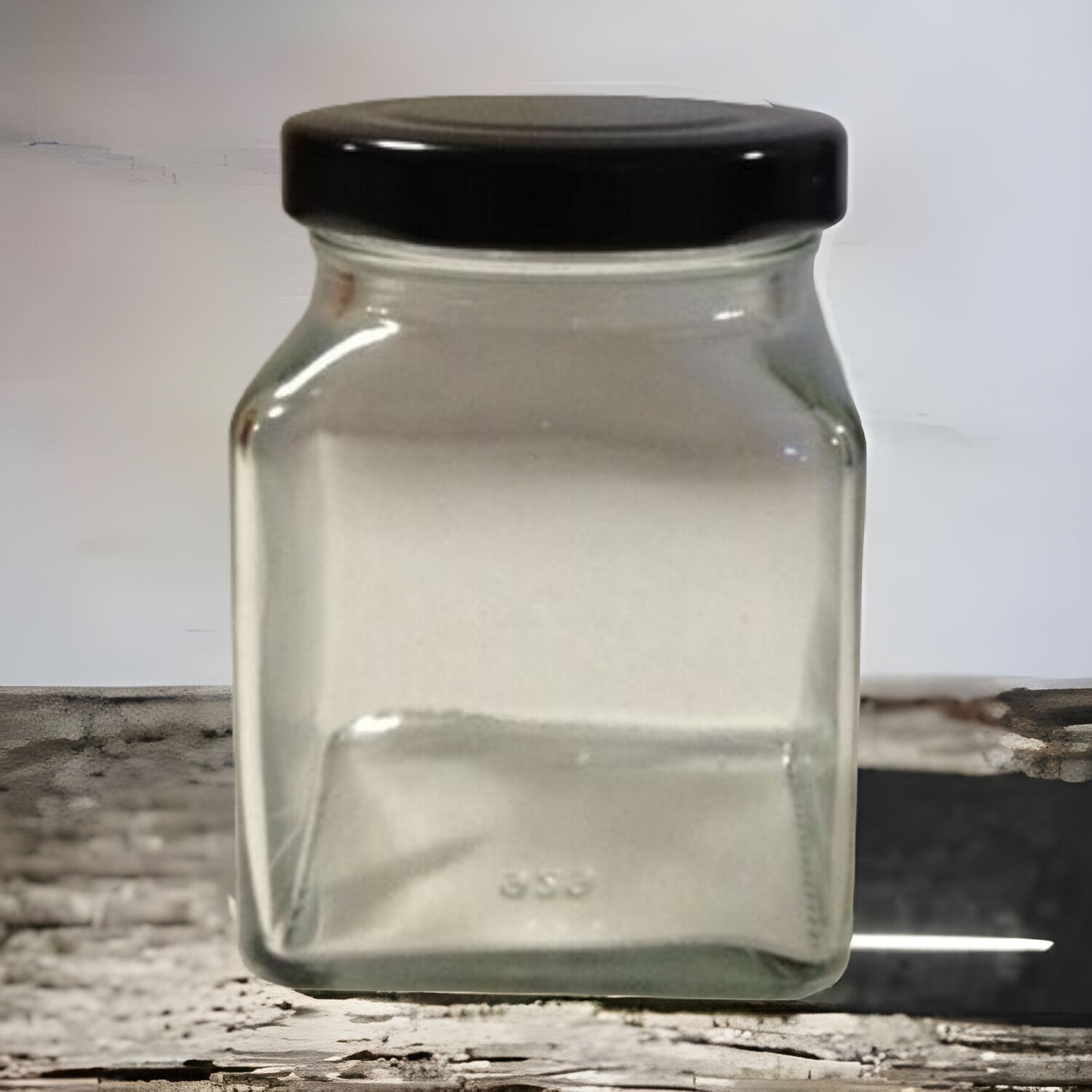 180ml or 6oz Square Sided Glass Jar with Choice of Metal Twist Cap (60 Jars / Ctn)