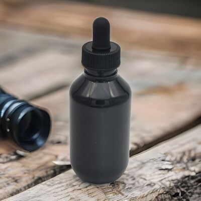100mL VERAL  PET(Plastic♲) BLACK Dropper Bottles with 24mm Matt Black Teat - PACK of 10