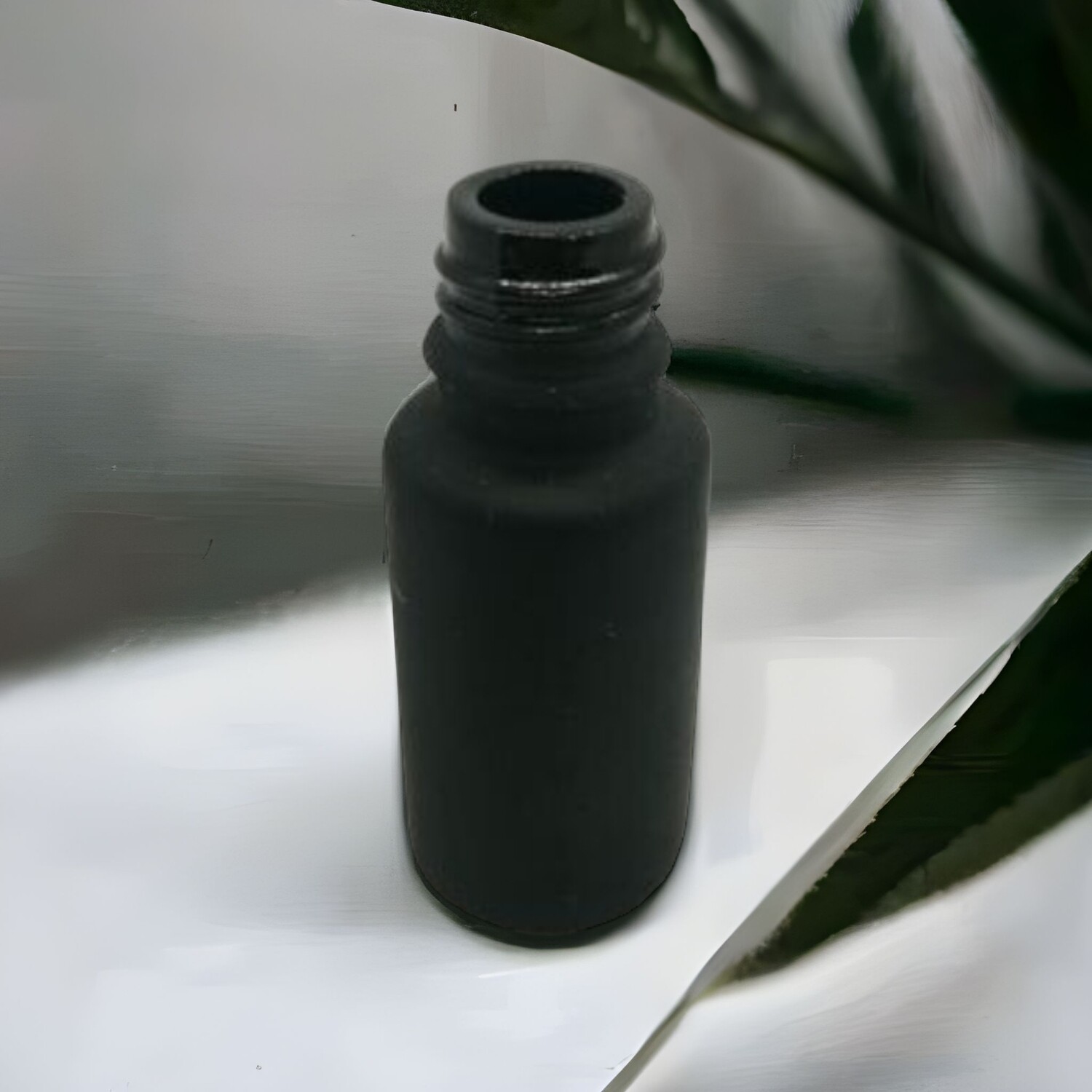 15ml Frosted Black Glass Boston 18mm Neck Bottle Only - BULK Pack of 60 Bottles