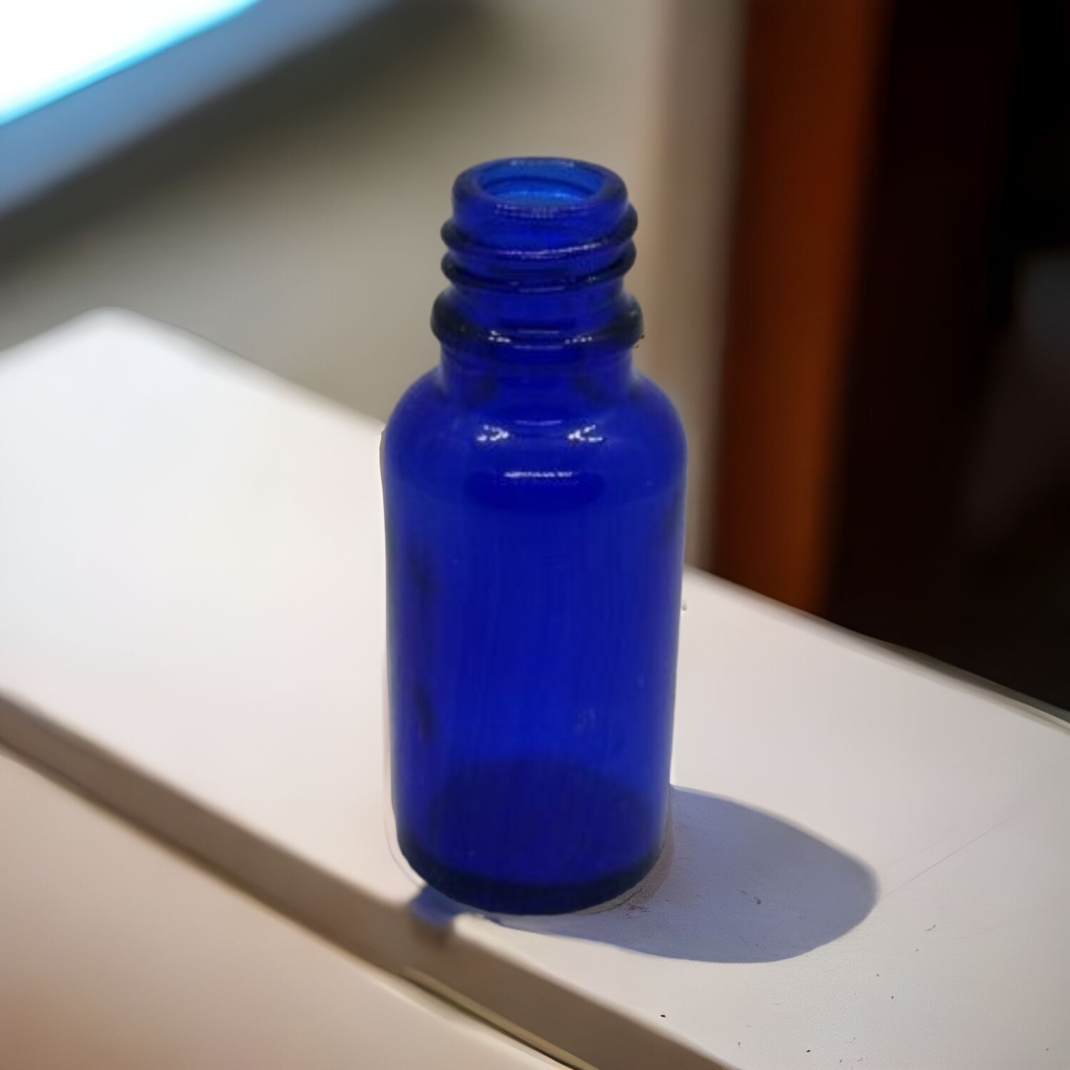 20ml Cobalt Blue Boston 18mm Neck Glass Bottle Only - BULK Pack of 156 Bottles
