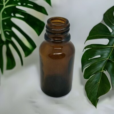 15ml AMBER Boston 18mm Neck Bottle Only - BULK Pack of 156 Bottles