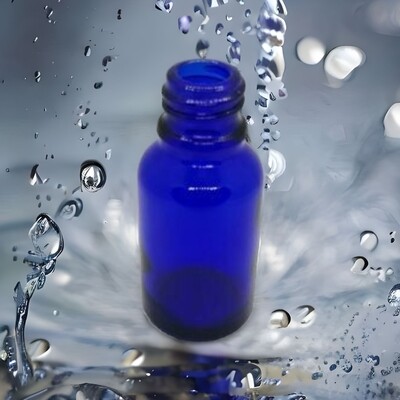 15ml COBALT BLUE Boston 18mm Neck Bottle Only - BULK Pack of 156 Bottles