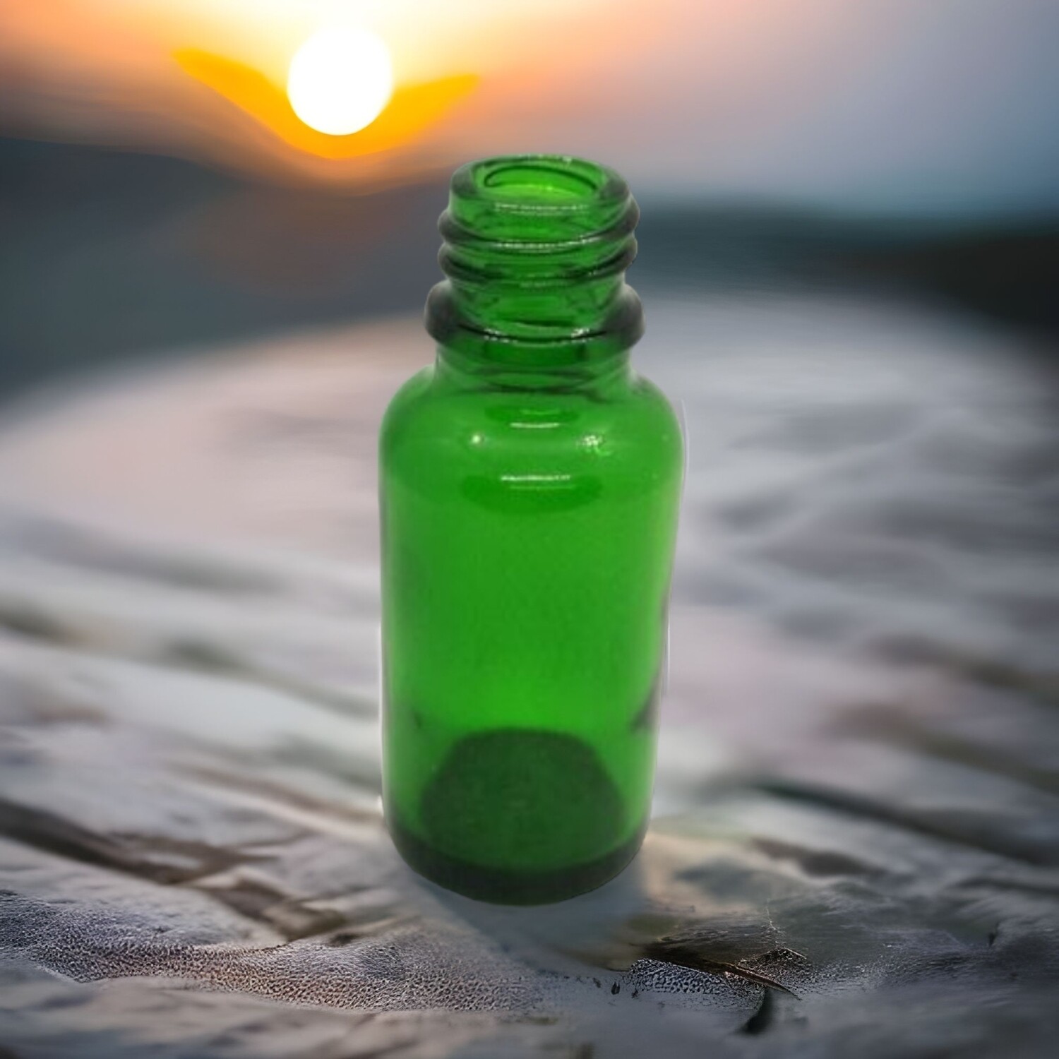 20ml Green Glass Boston 18mm Neck Glass Bottle Only - BULK Pack of 53 Bottles