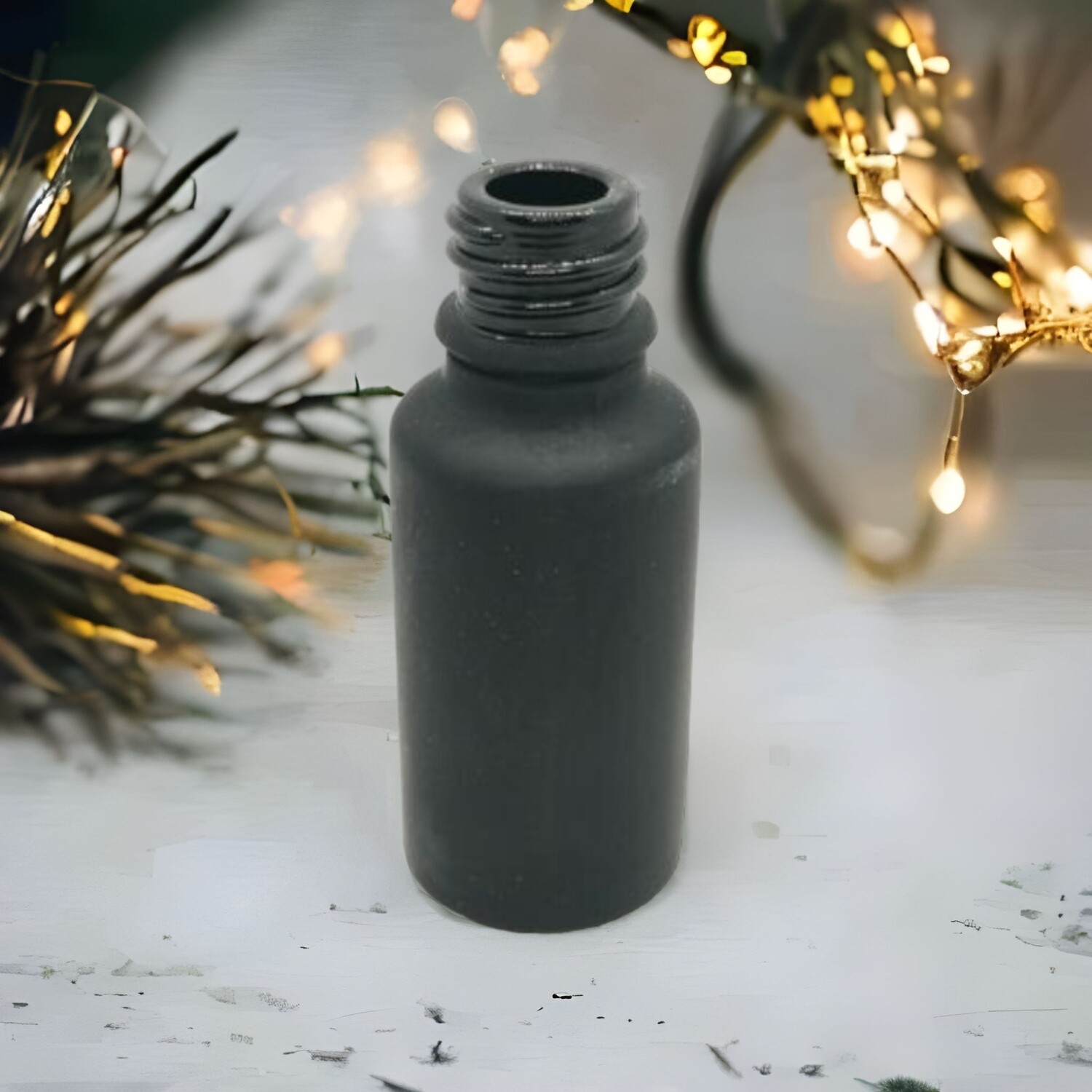20ml Solid Frosted Black Glass Boston 18mm Neck Bottle Only - BULK Pack of 53 Bottles