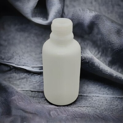 30ml Solid WHITE Boston 18mm Neck Glass Bottle Only - BULK Pack of 42 Bottles