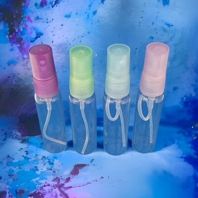 5mL Fluro SET of 4 Clear Glass Atomisers