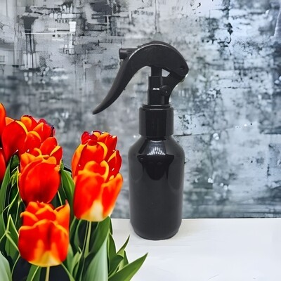 100ml Black Veral (PET) Plastic with 24410 Neck Black Micro Trigger Spray
