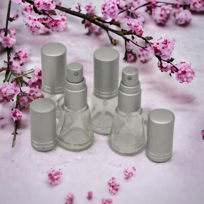 3mL Conical Glass Perfume Atomiser with Silver Atomiser - PACK of 25