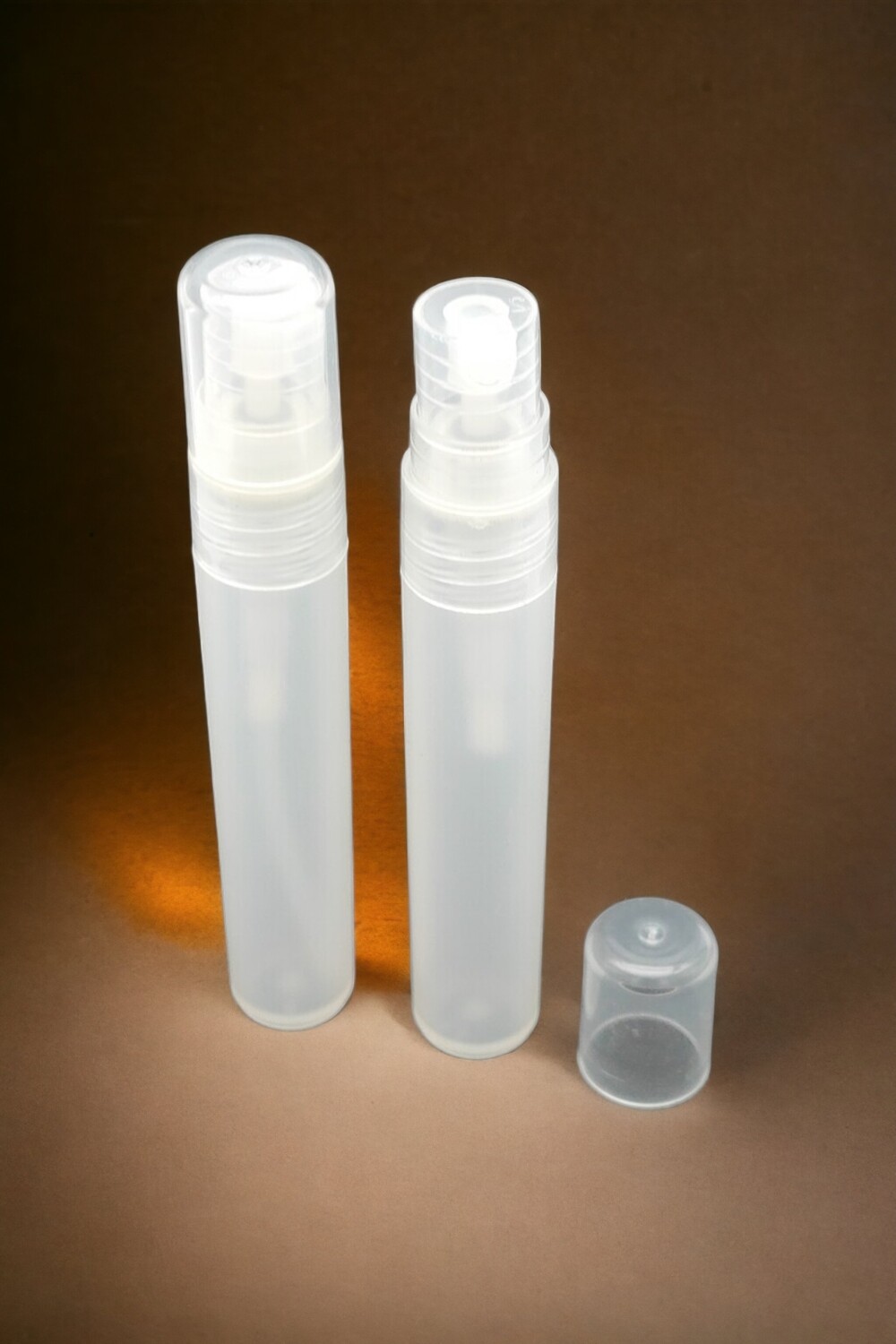 7ml Frosted Colour Plastic Atomiser with Overcap - REFILLABLE - PACK of 10
