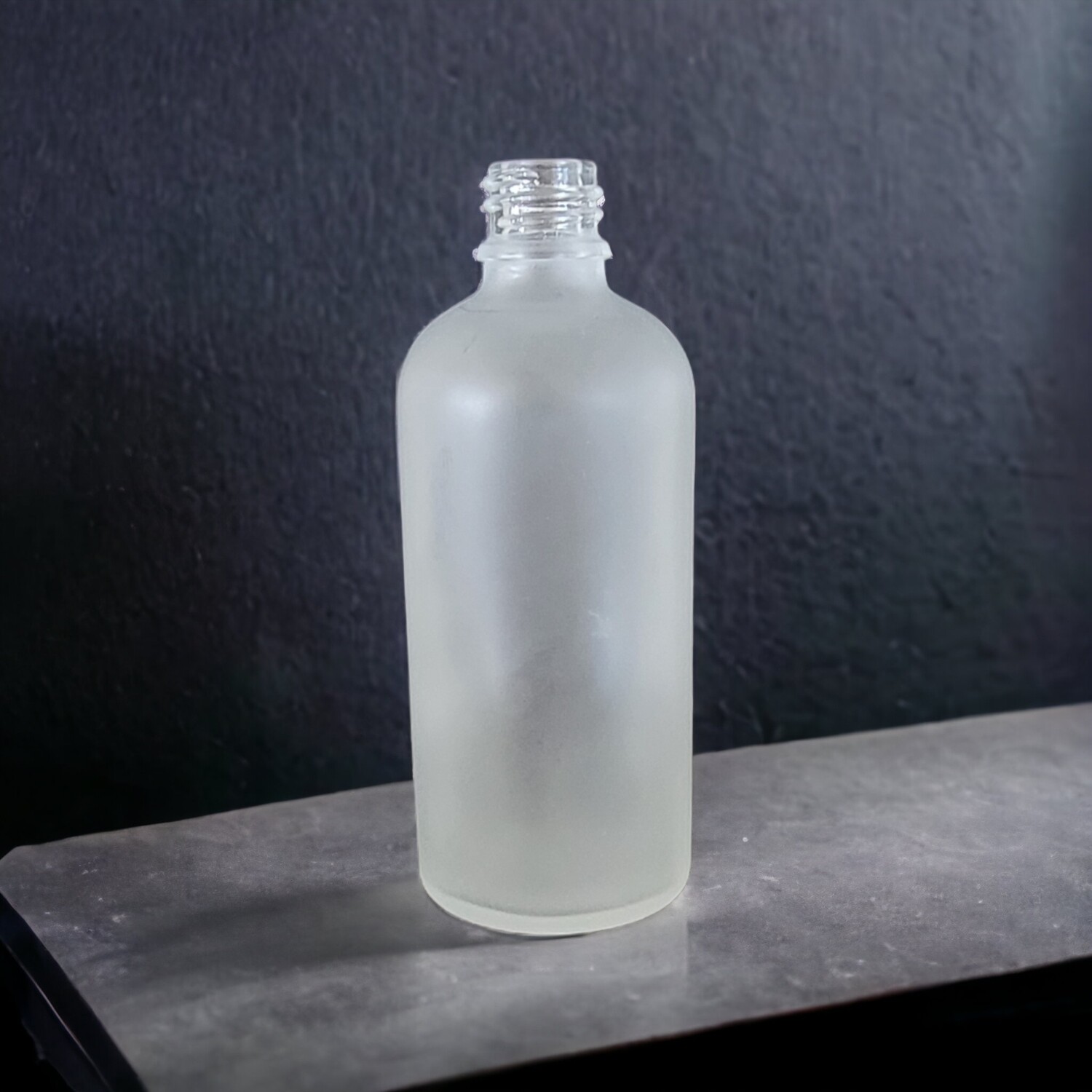 100mL FROSTED CLEAR Glass BOSTON AROMA 18mm neck Bottle - PACK 64