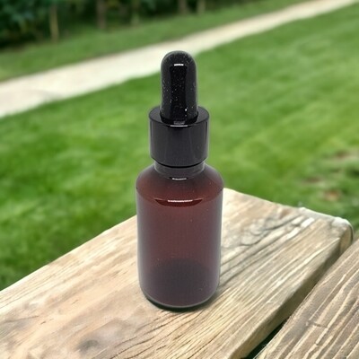 30ml PET(Plastic) 18/410 - 18mm Neck AMBER - With Black Teat & Cap Dropper 30ml PET(Plastic) 18/410 - 18mm Neck AMBER - With Black Teat & Cap Dropper