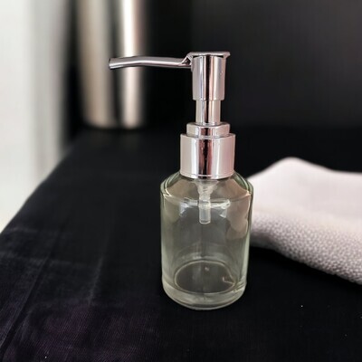 60mL Clear Dlass with 24mm Silver BIRD HEAD Lotion Pump