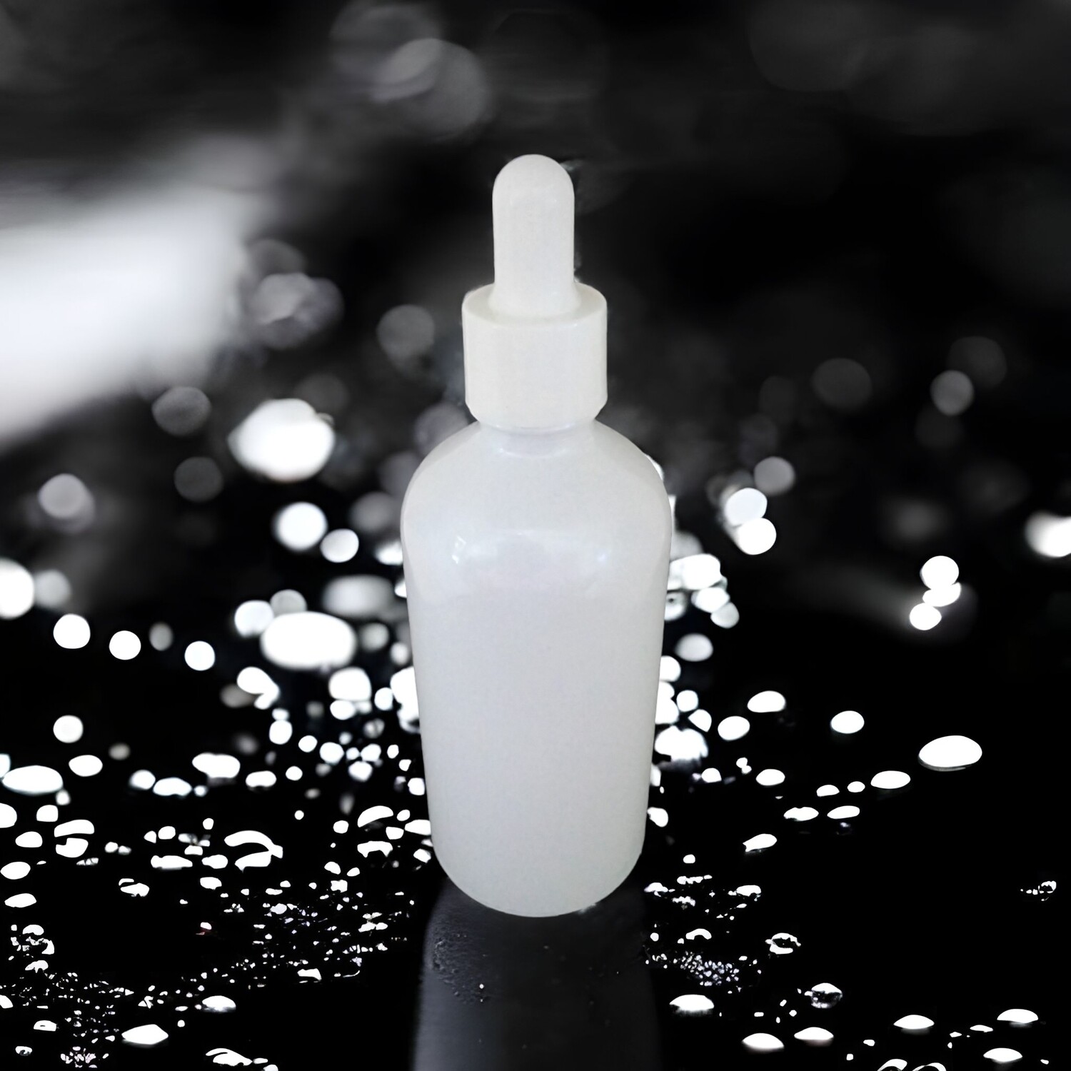 100mL WHITE PEARL (Coated) glass dropper bottle with WHITE TEAT & WHITE CAP