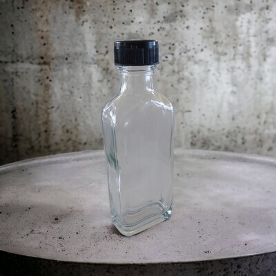 60 ml Clear Hip Flask with Choice of 22mm Cap (180 Pcs)