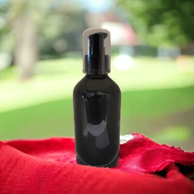 100ml Black Veral (PET) Plastic with 24410 Neck BLACK SERUM PUMP &amp; CLEAR OVERCAP