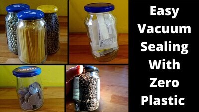 How to vacuum seal anything without using any single use plastics.