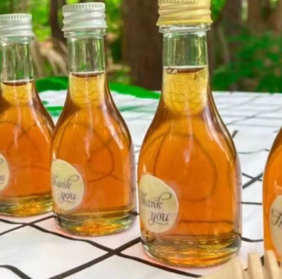 30ML Miniature/Shot Glass Bottle with Choice of Metal Cap (232 Pcs/Ctn).