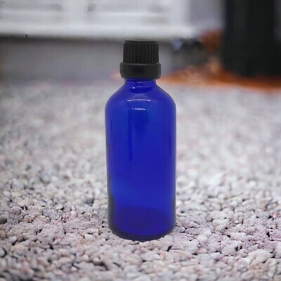 100mL COBALT BLUE Glass Boston Bottle with Black Tamper Evident
Dripolator - PACK of 10