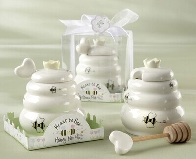 Ceramic Honey Jar Gift Boxed with Bow